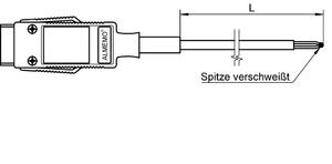 Teplotní čildo - dotykové/ponorné drátové ALMEMO FTA390-2